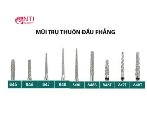 Mũi khoan kim cương NTI mũi trụ thuôn đầu phẳng