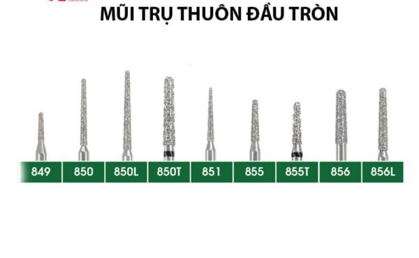 Mũi khoan kim cương NTI mũi trụ thuôn đầu tròn